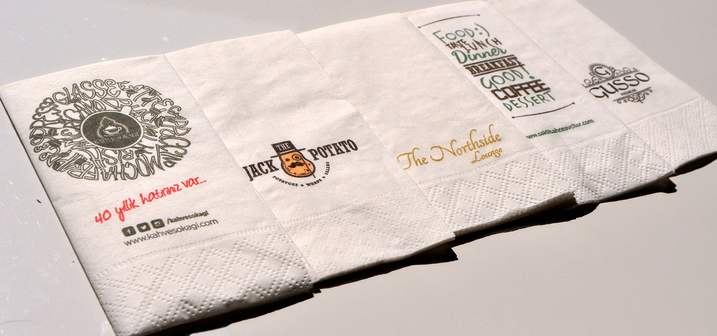 Custom Logo Napkins Wholesale Private Label Printed Napkins