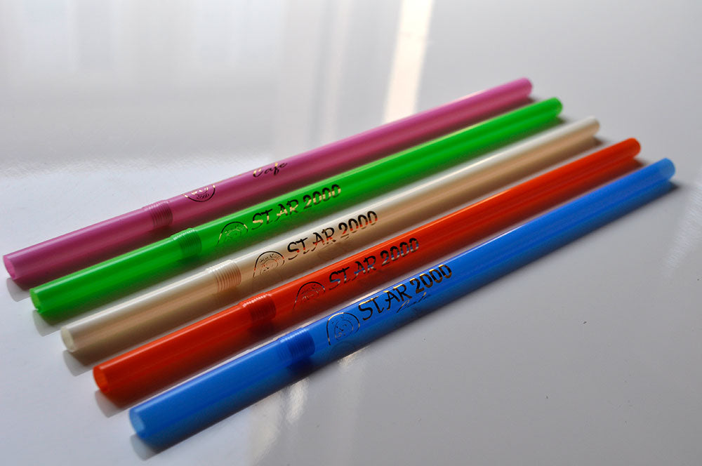 Custom Logo Plastic Straws Wholesale Private Label Plastic Straws