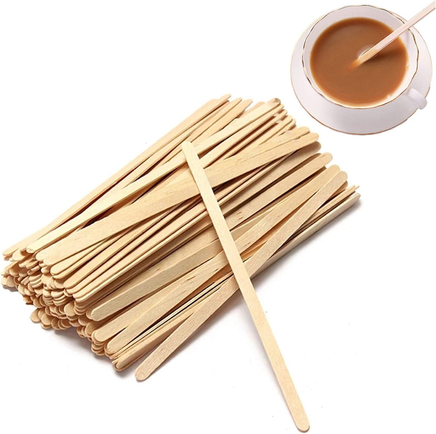 Wholesale Bulk Wooden Coffee Stirrers 1000 pcs – 5.5 inch (140mm)