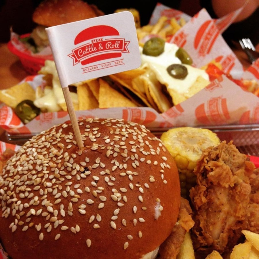 Custom Burger Flags With Your Company Logo – Branded Food Picks